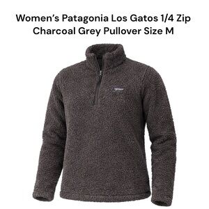 Patagonia Women’s Los Gatos 1/4 Zip Fleece Pullover Medium Charcoal Gray 25235